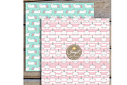 Caticorn Cat Digital Paper & Clipart, a Pattern Graphic by JennyL Designs (Thumbnail 7 of 8)
