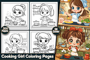 200 Cooking Girl Coloring Pages, a Person Illustration by protabsorkar11 (Thumbnail 1 of 7)