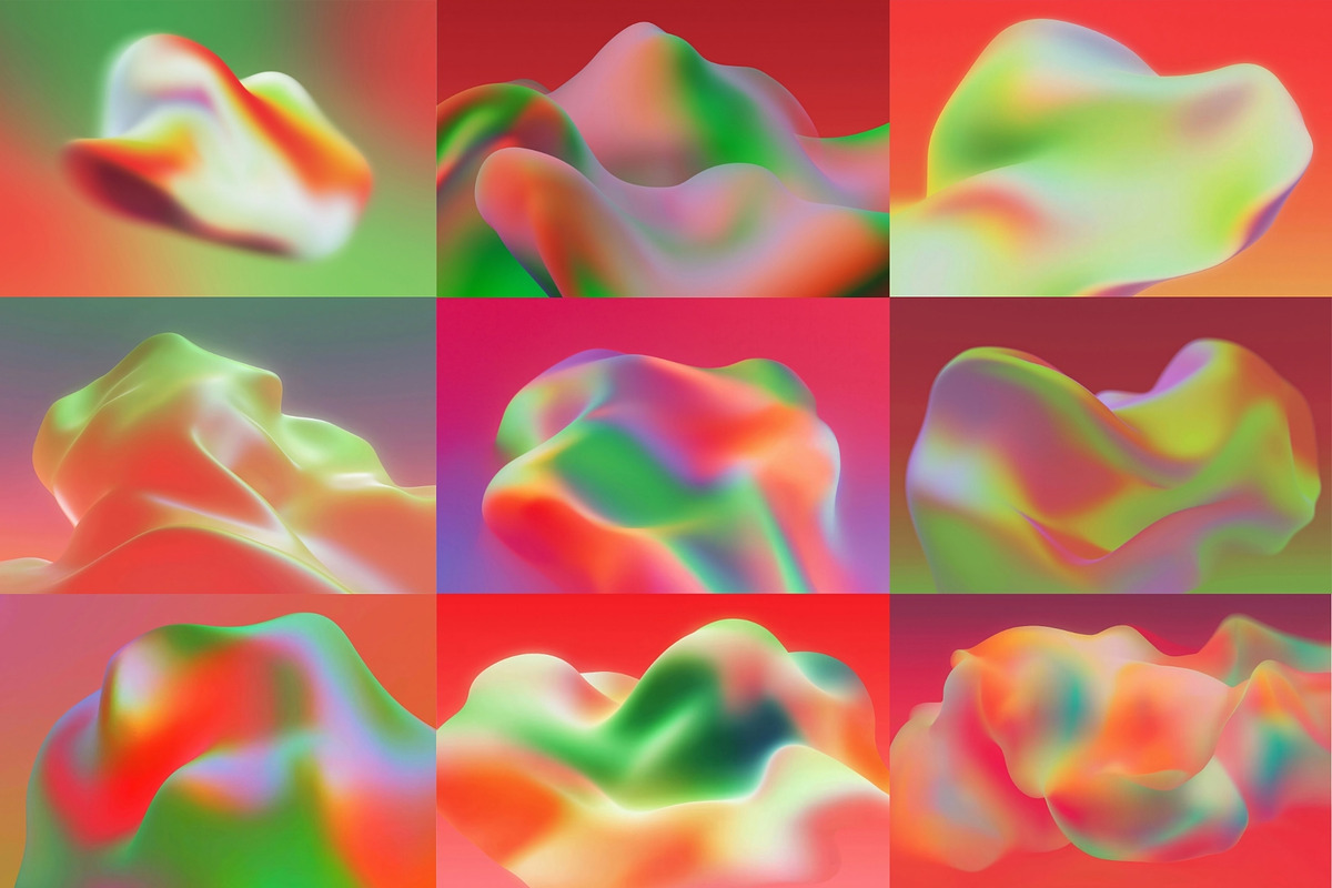Organic Gradient Shape Wallpapers, a Wallpaper Graphic by HipFonts (Photo 7 of 10)