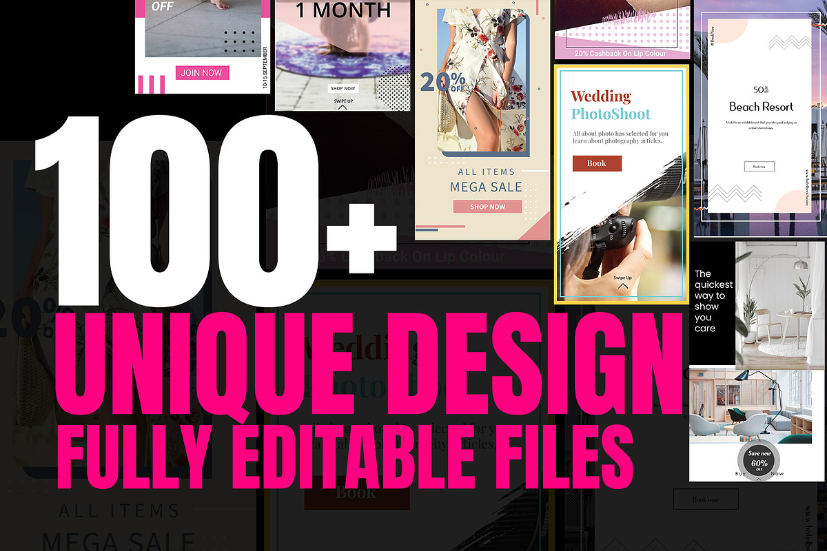 400 Instagram Templates Bundle, a Social Media Template by Mehul Munjani (Photo 2 of 22)