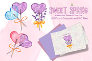 Sweet Spring Watercolor Collection, an Illustration by TanataDesign (Thumbnail 4 of 9)