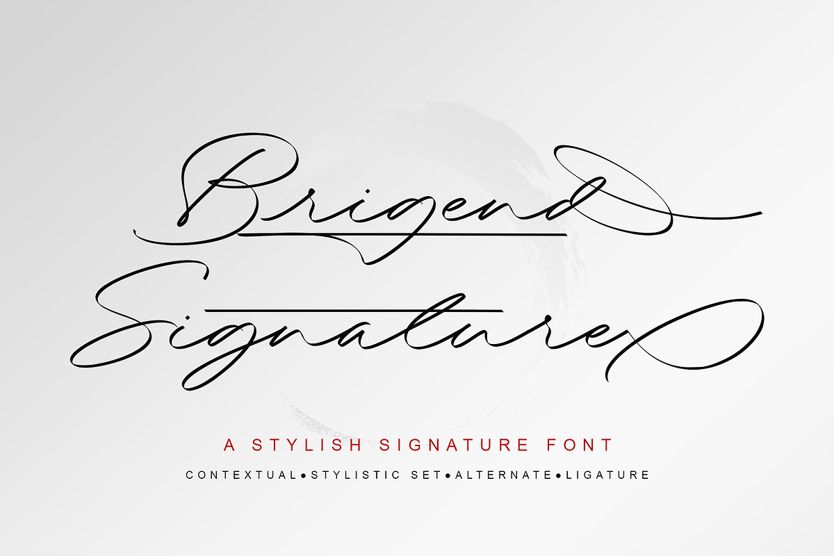 Brigend | Stylish Signature, a Script Font by Lemonthe (Photo 1 of 10)