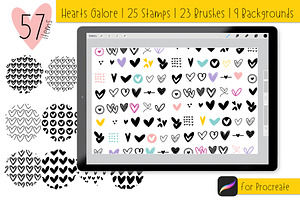 Hearts Galore | 57 Hand Drawn Hearts