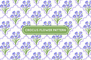 Preppy Crocuses Flowers, a Pattern Graphic by Viaireshop (Thumbnail 1 of 8)