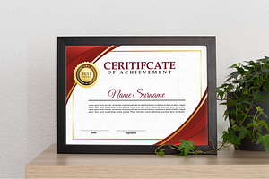 Modern A4 certificate template