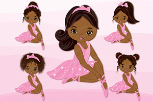 Vector African American Ballerina
