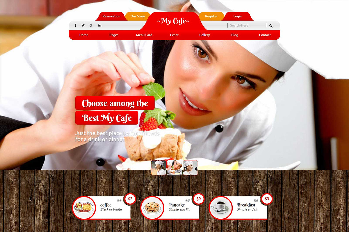 My Cafe Premium Restaurant HTML, a Websites & App Template by hsoft (Photo 2 of 5)