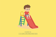Child Playing on Slide Illustration, a Person Illustration by Partikusi Design (Thumbnail 2 of 3)