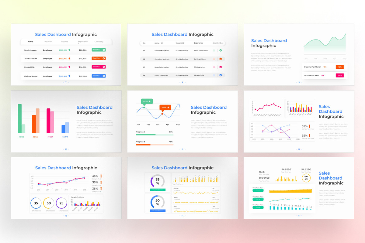 Sales Dashboard PowerPoint Infograph, a Presentation Template by Digitcase x Wealthwells (Photo 3 of 4)