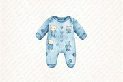 Watercolor Blue Baby Shower PNG Clip, an Illustration by Watercolor design (Thumbnail 9 of 12)