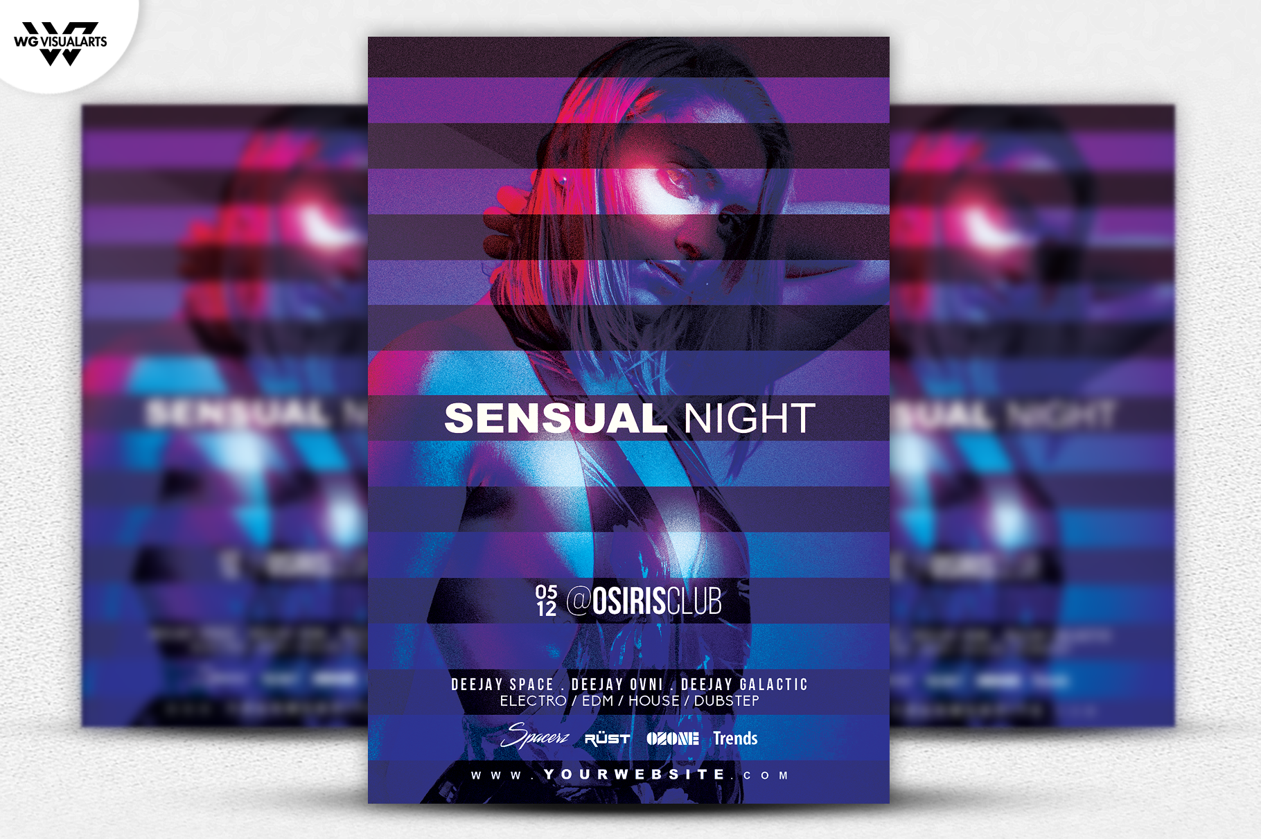 SENSUAL NIGHT Flyer Template, a Flyer Template by WG DESIGN