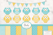 Fresh Blue Owl Vectors & Papers, an Animal Illustration by Amanda Ilkov (Thumbnail 1 of 3)