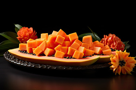Papaya salad with black pepper and m, a Photo by Iftikhar Alam