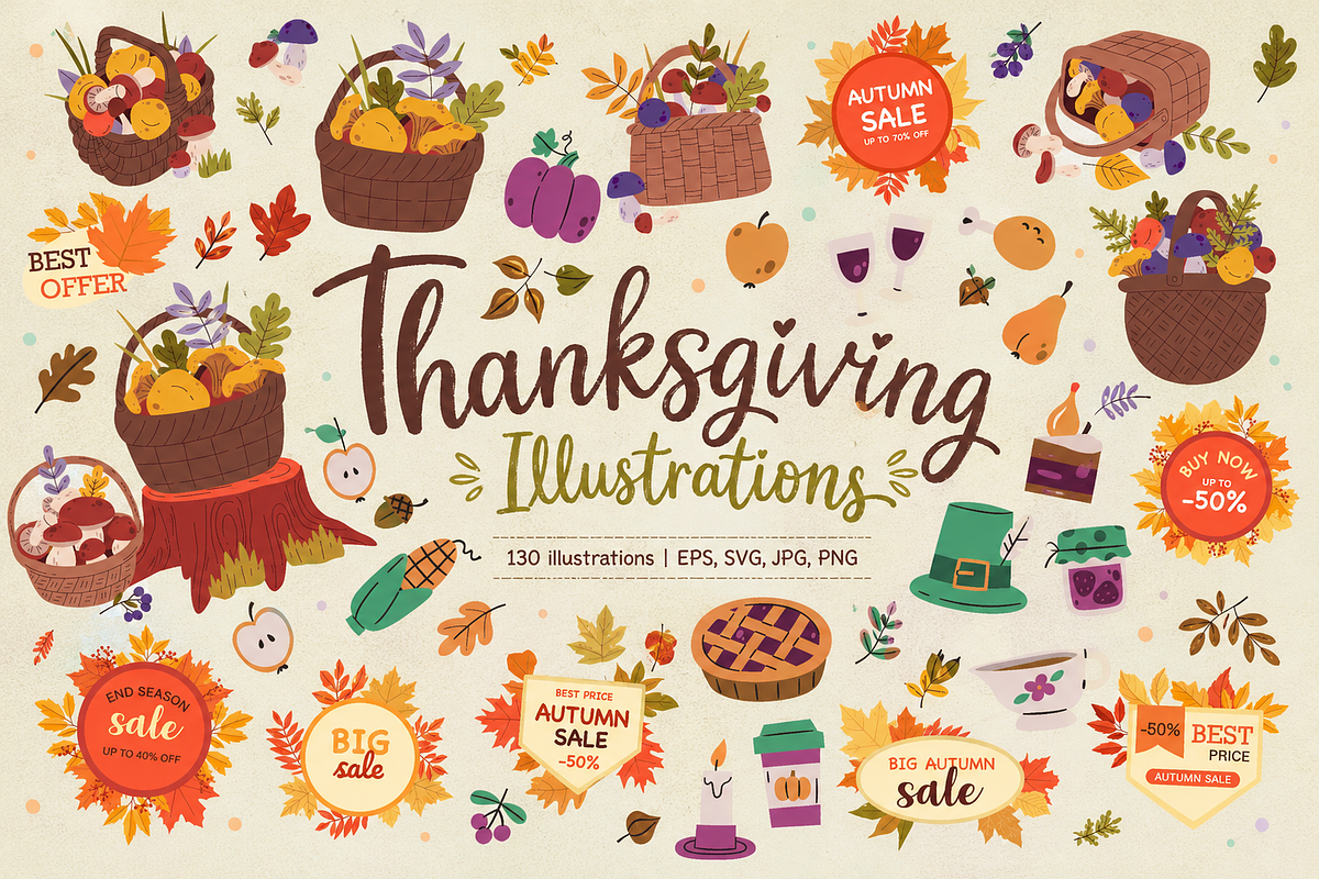 Thanksgiving – Autumn & Harvest, a Seasonal Illustration by Anna Studio (Photo 1 of 11)