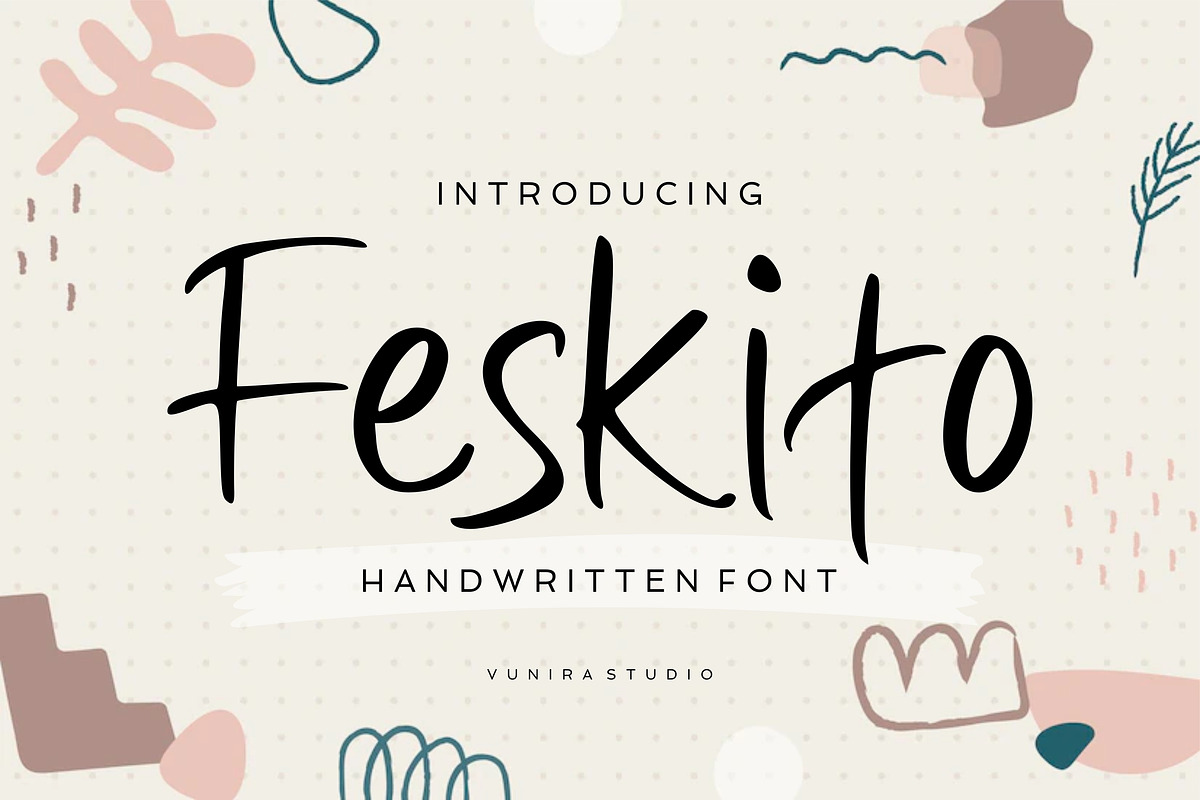 Feskito - Handwritten Font, a Handwritten Font by VUNIRA (Photo 1 of 6)