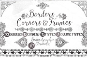85 Hand drawn Frames Corners Borders, a Decorative Illustration by artinspirestudio (Thumbnail 1 of 5)