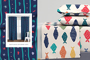 Nautical Fish Playful Collection, a Pattern Graphic by Naty Art (Thumbnail 3 of 12)