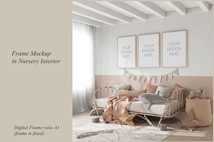 Nursery Mockup, Boho Interior Mockup