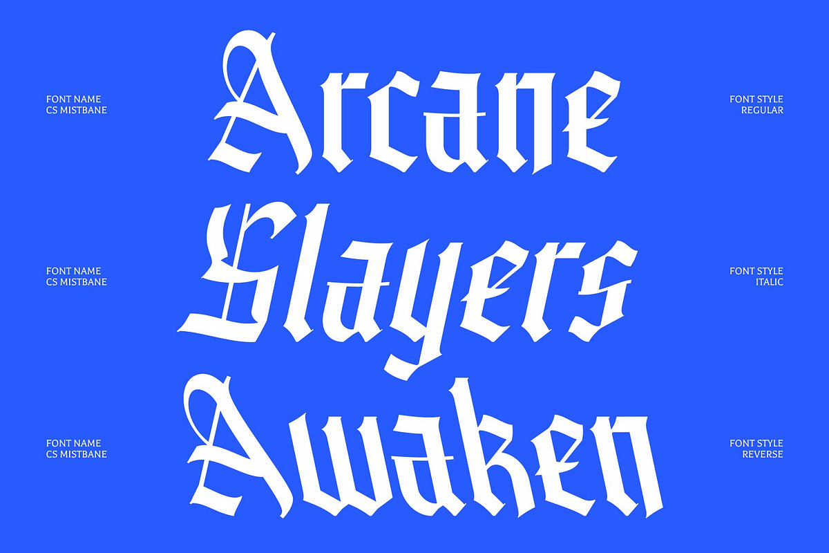 CS Mistbane – Blackletter Font, a Blackletter Font by Craft Supply Co. (Photo 4 of 8)