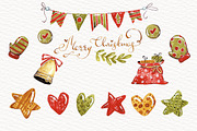 Watercolor Santas and Snowmen, an Illustration by talloshau's illustrations (Thumbnail 5 of 10)