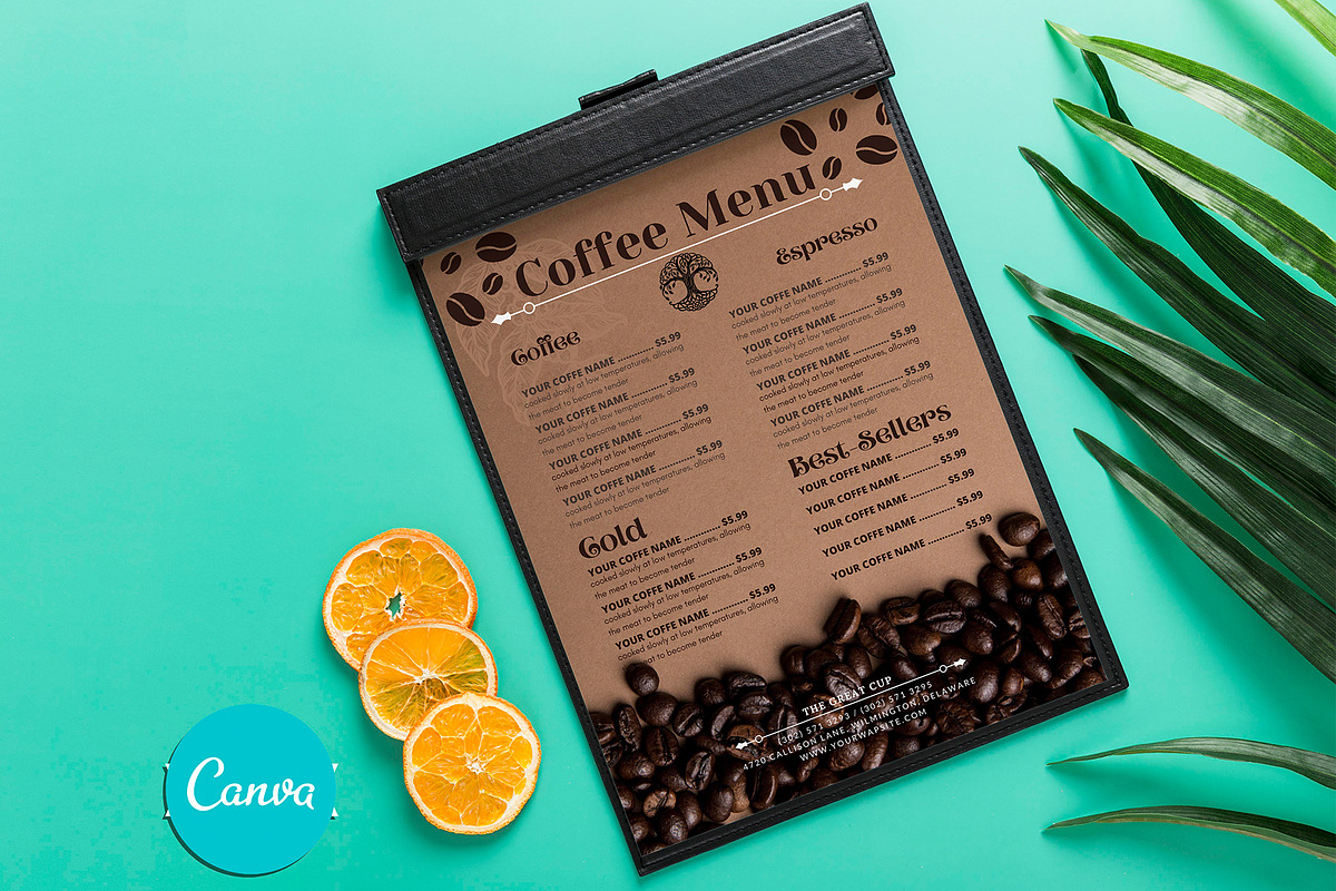 coffee menu template, a Flyer Template by iloveTemplate (Photo 1 of 3)