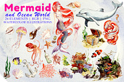 Mermaid and Ocean World, an Illustration by Nadiia Hanina (Thumbnail 2 of 9)