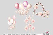 Vintage Romantic Wedding Cliparts, a Seasonal Illustration by EdeniaArtStudio (Thumbnail 7 of 8)