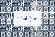 Indigo Sea Marine Watercolor Pattern, an Animal Illustration by YarovaArt (Thumbnail 12 of 12)