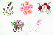 Watercolor Garden Fairies Floral Png, an Illustration by Creative Art (Thumbnail 4 of 10)