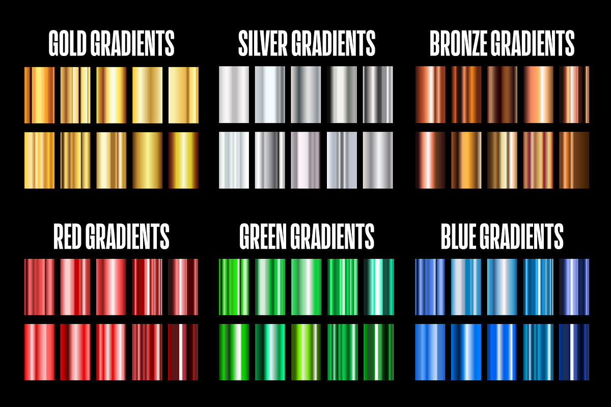 Set of Colorful Gradients .AI, a Gradient Add-On by P-G-H