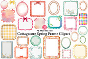 Cottagecore Spring Frame Clipart, an Illustration by Designworld (Thumbnail 1 of 7)