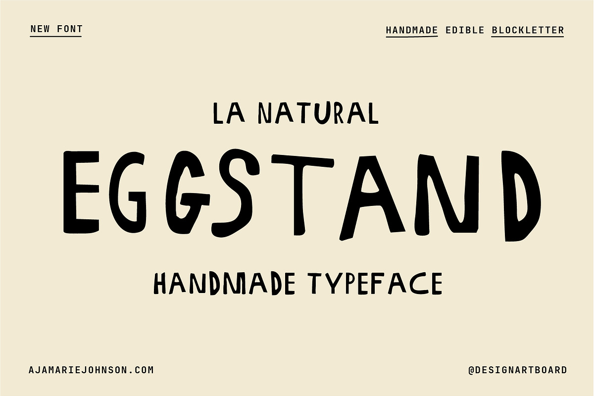 EGGSTAND Typeface, a Handwritten Font by @designartboard (Photo 1 of 4)