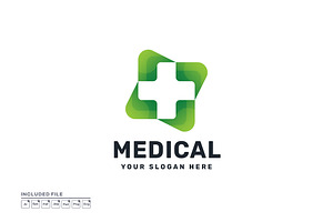 Medical Health Plus Line Logo Design, a Branding & Logo Template by yuanesei