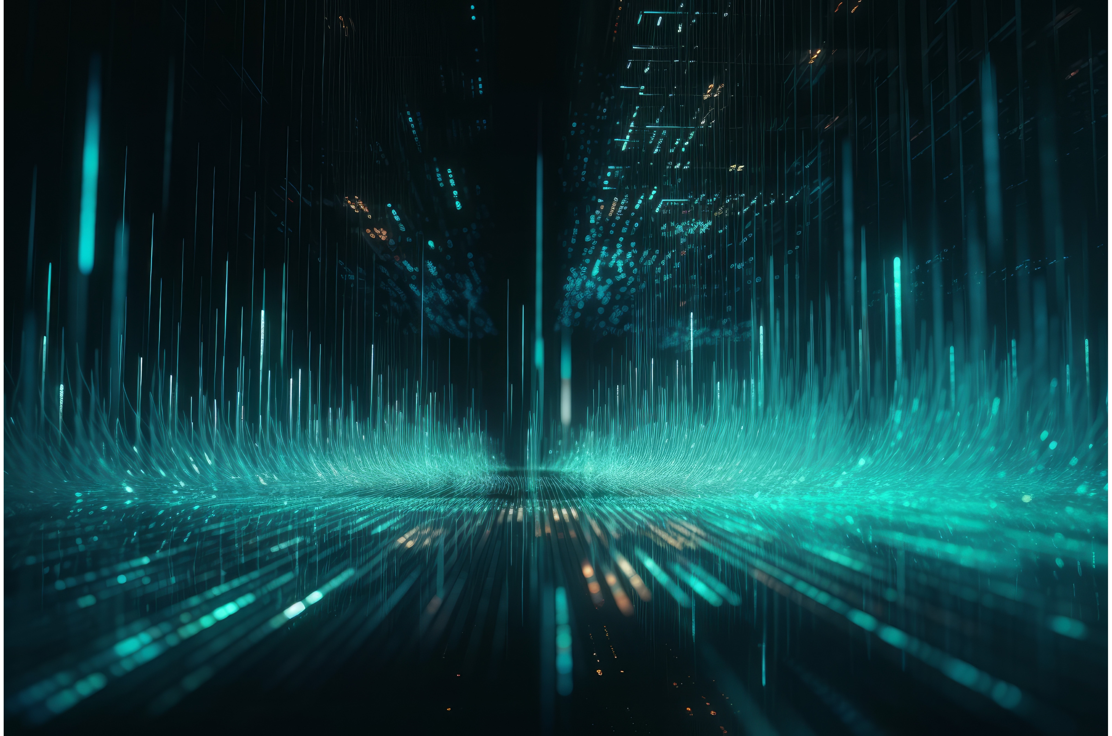 Network digital stream data, an Illustration by Ylivdesign