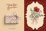 Winter Garden vector flowers frames, an Object Graphic by Yuliya Derbisheva (Thumbnail 3 of 11)