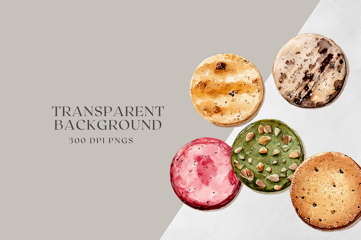 Watercolor Cookies & Biscuits, a Decorative Illustration by ThaismotaCreativeCo (Photo 8 of 8)