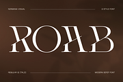 Roab Luxury - Branding Logo Font, a Serif Font by Nirmana Visual (Thumbnail 1 of 9)