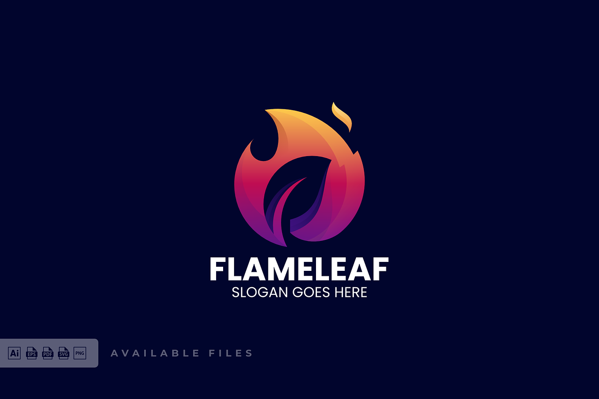Flame Leaf Gradient Colorful Logo, a Branding & Logo Template by ivan_artnivora
