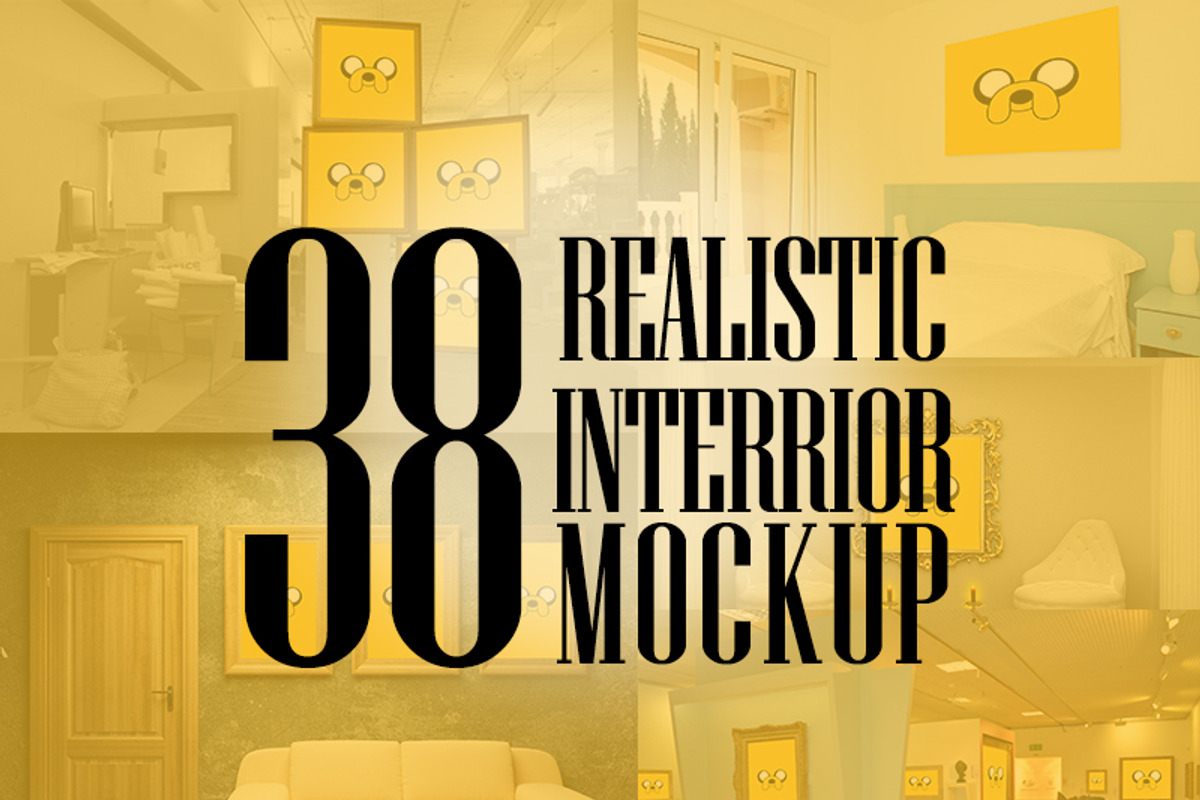38 Realistic Interior Mockup, a Print Template by ErsanK