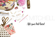 Pink & Gold Styled Desktop Mockup#33, an iPhone Mockup by MMStyledStock (Thumbnail 1 of 3)