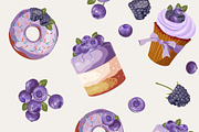 Berry & Pastry Seamless Patterns Set, a Pattern Graphic by artdemidova (Thumbnail 5 of 12)