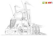 Cartoon semi truck, a Transportation Illustration by Mechanik (Thumbnail 2 of 3)