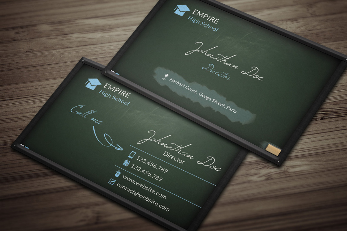 BlackBoard Business Card, a Business Card Template by CodePower (Photo 4 of 5)