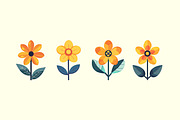 Flat Floral Garden Vector, a Decorative Illustration by Alternate Studio (Thumbnail 4 of 4)