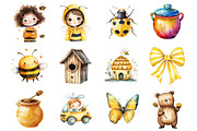 Little Honeybee Clipart, an Illustration by Design Market (Thumbnail 2 of 4)