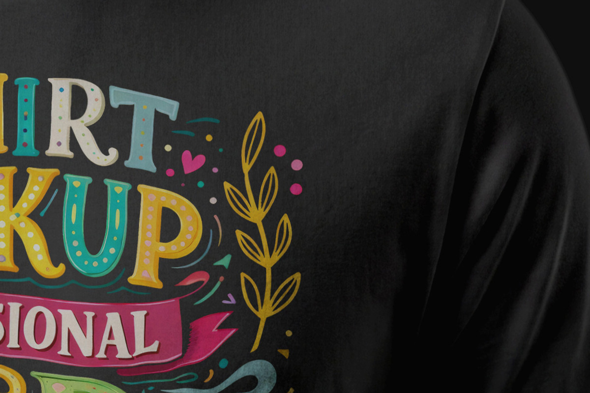T-Shirt Mockup - Black Version, a Mockup by Avelina Studio (Photo 3 of 3)