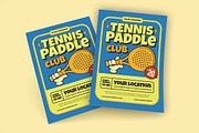 Blue CartoonTennis Paddle Club Flyer, a Flyer Template by megarez (Thumbnail 2 of 3)