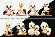 Stork Mother's Day Clipart, a Graphic by Artnoy (Thumbnail 2 of 5)