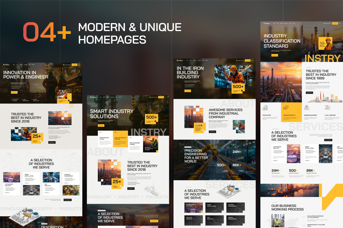 Instry – Industry & Factory Theme, a WordPress Template by Opal Wordpress Theme (Photo 2 of 7)