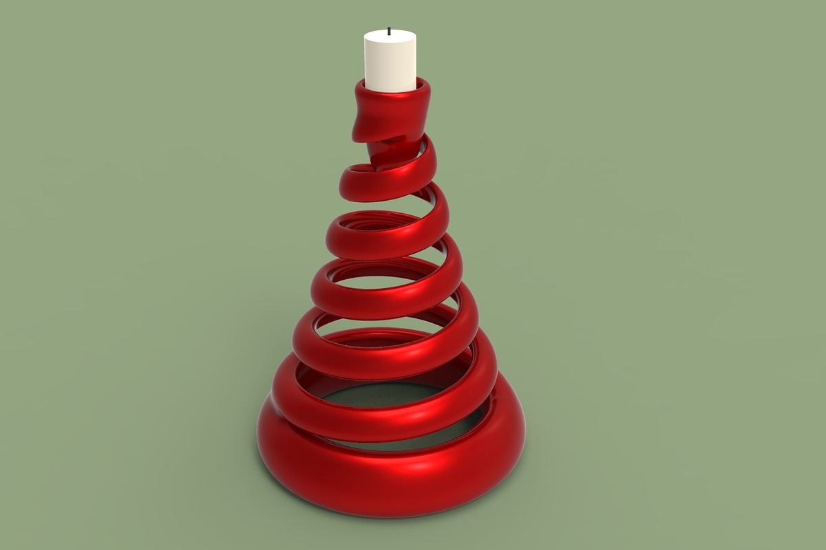 Christmas 3D Printing Candle Holder, an Object 3D Model by Kseniya-Omega (Photo 2 of 6)